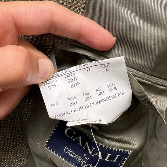 Canali Italian 100% Wool Blazer Jacket Men’s Size 56 - Picture 7 of 10